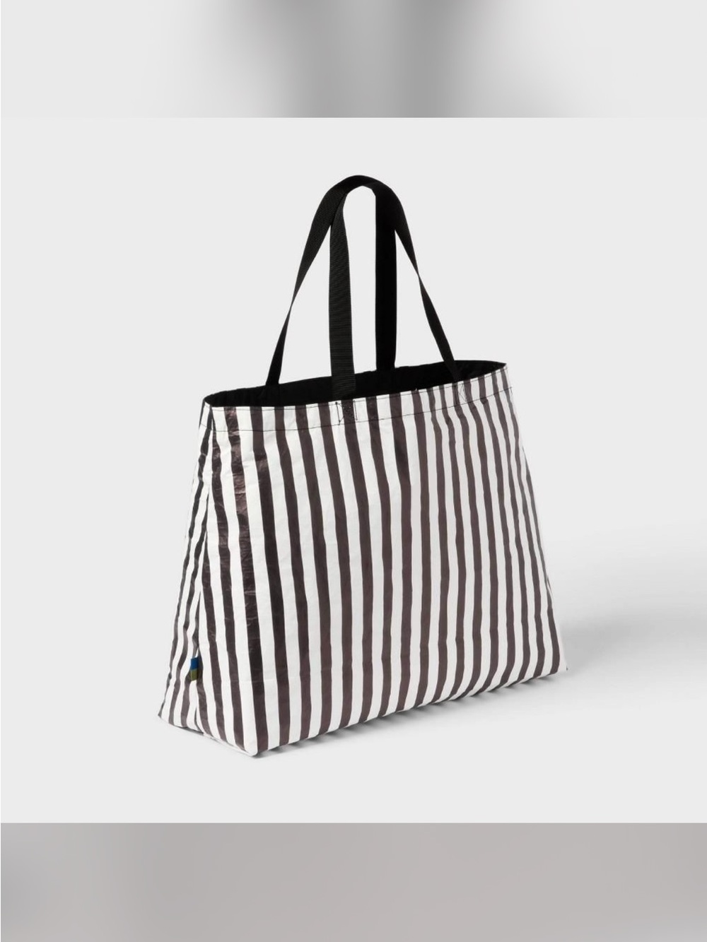 Open Story 💥  Waterproof 💦 Black and White Striped Tote Bag